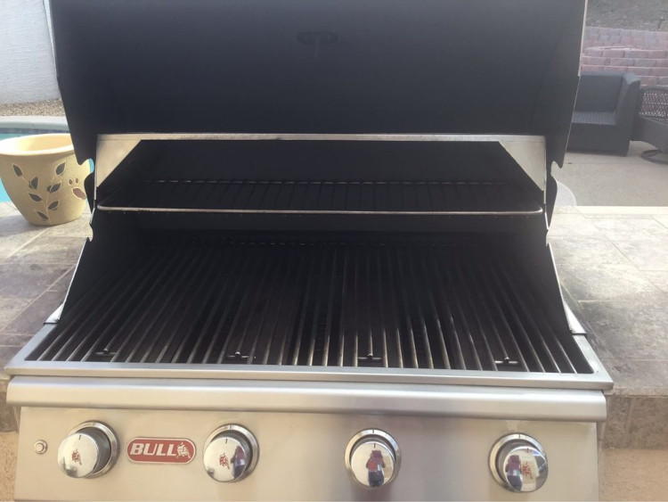 Clean after picture of a grill.