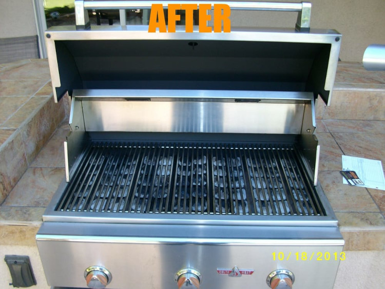 Clean after picture of a grill.