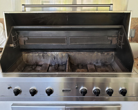 Dirty before picture of a grill.