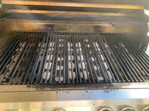 Dirty before picture of a grill.