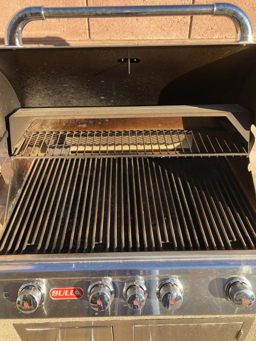 Dirty before picture of a grill.