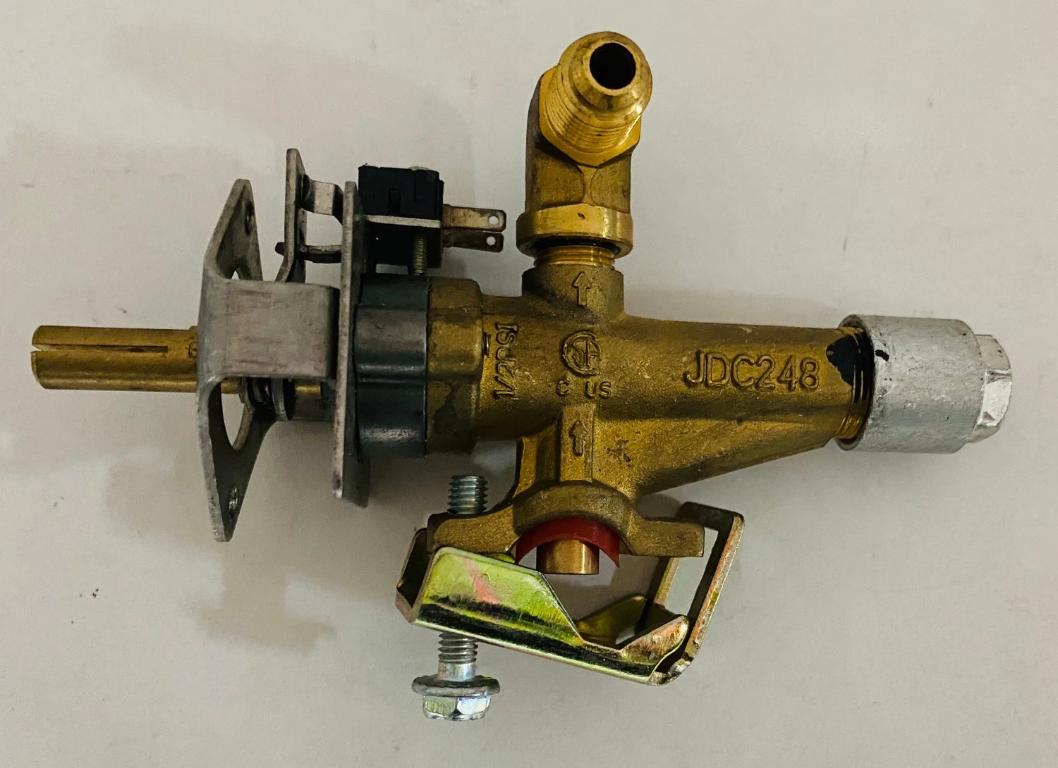 Gas valve for a grill.